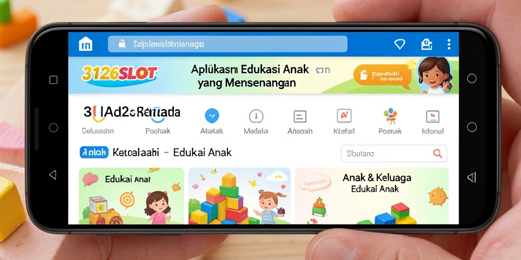 Tampilan antarmuka menarik aplikasi Edukasi Anak 3126SLOT.