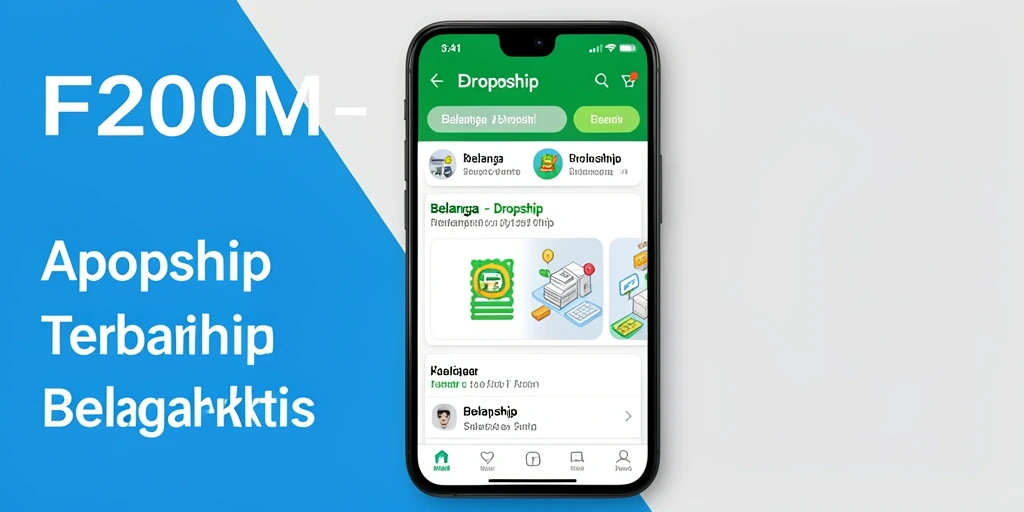 Tampilan antarmuka F200M yang user-friendly untuk aplikasi Dropship.