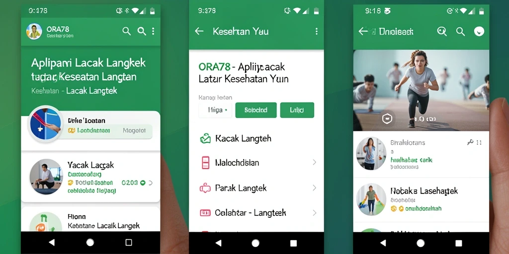 Antarmuka aplikasi ORA78 menunjukkan fitur lacak langkah yang user-friendly.