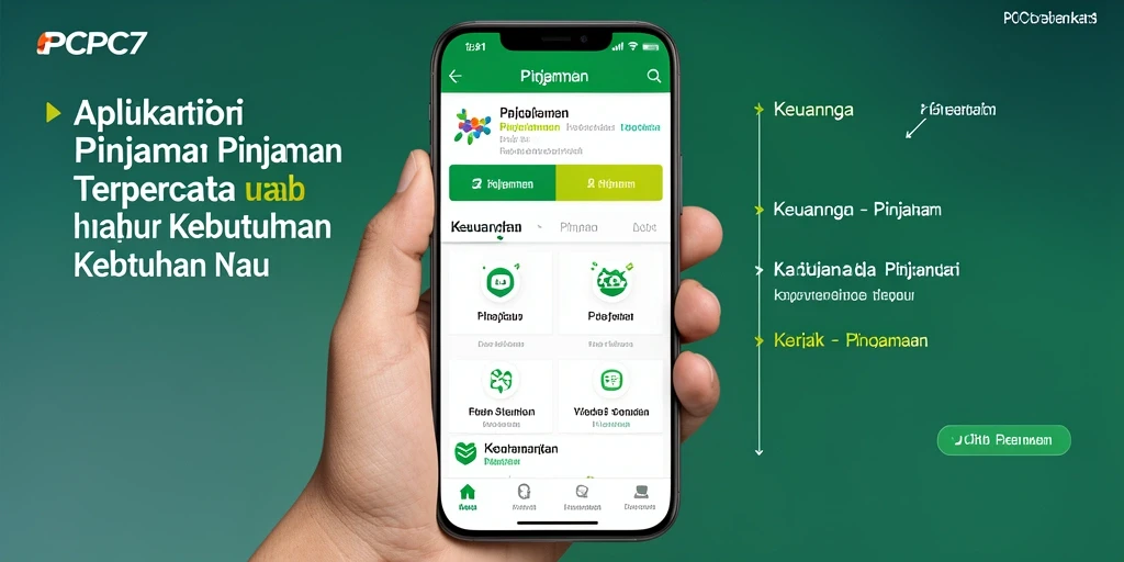 Antarmuka aplikasi PCPC7 yang ramah pengguna untuk pengajuan pinjaman.