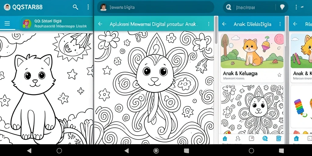 Screenshot utama QQSTAR88 menampilkan antarmuka mewarnai yang sederhana dan menyenangkan.