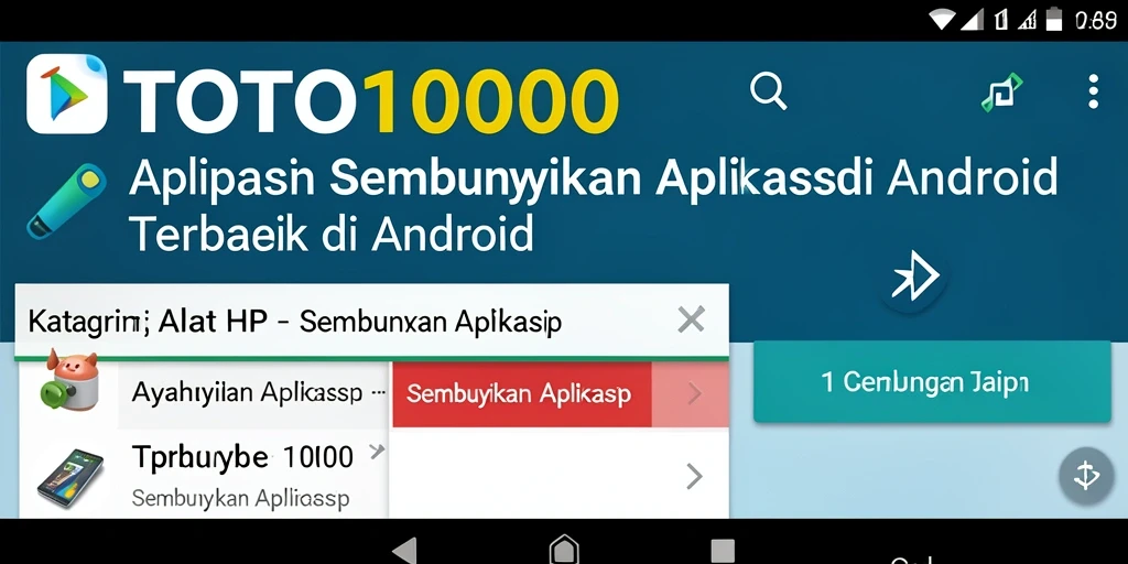 Antarmuka TOTO1000 yang sederhana dan efektif untuk menyembunyikan aplikasi.