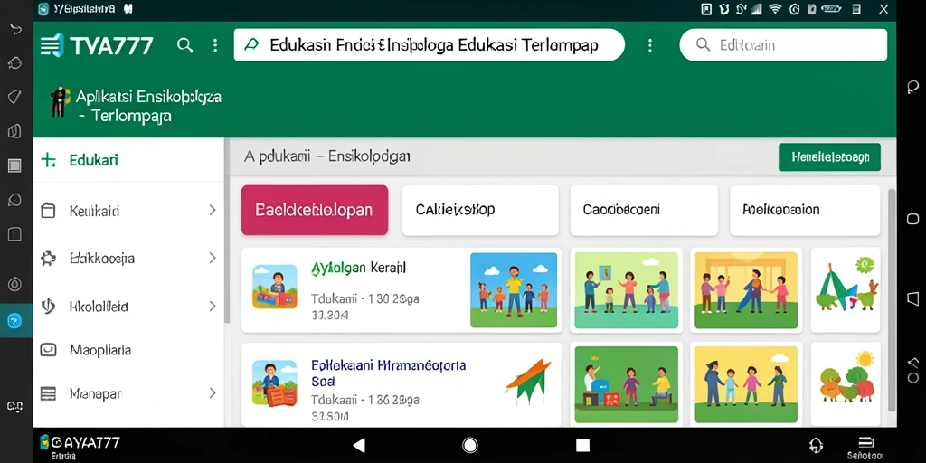 Antarmuka TYA777 yang informatif dan mudah dijelajahi.